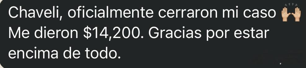 Cliente recibió $14,200 de compensación